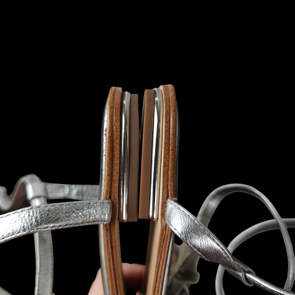 Michael Kors Metallic Leather T-strap Sandals - Picture 4 of 6